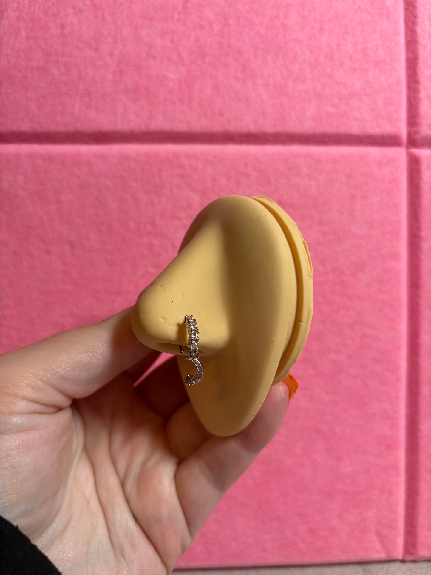 Moon dangle nose ring