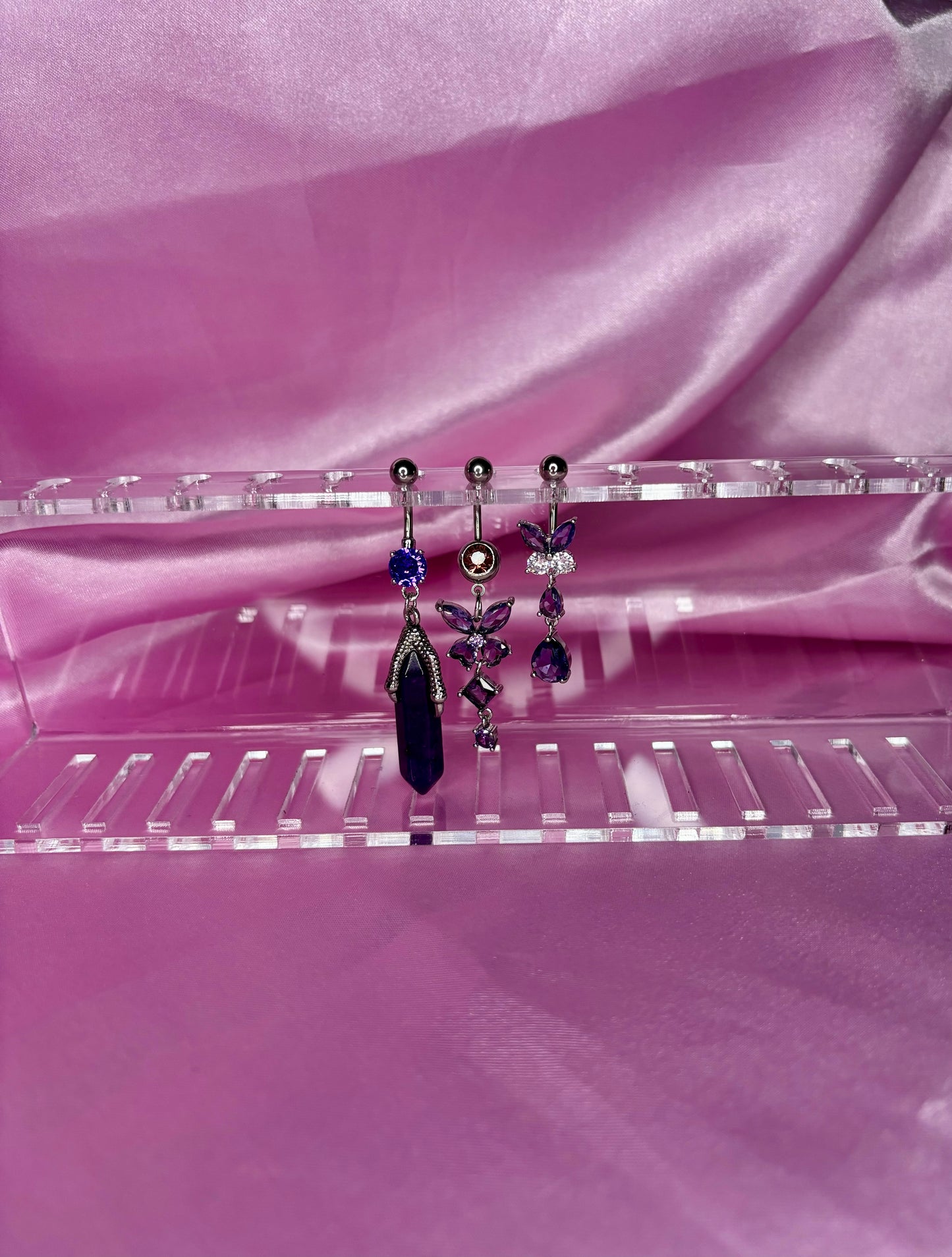 Purple belly rings