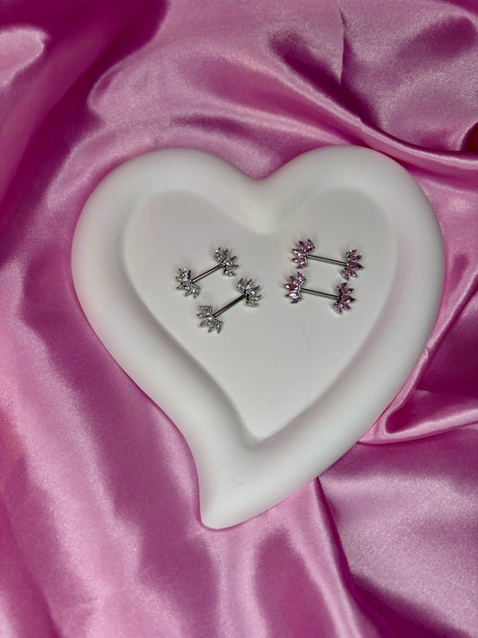 Diamond halves nipple ring