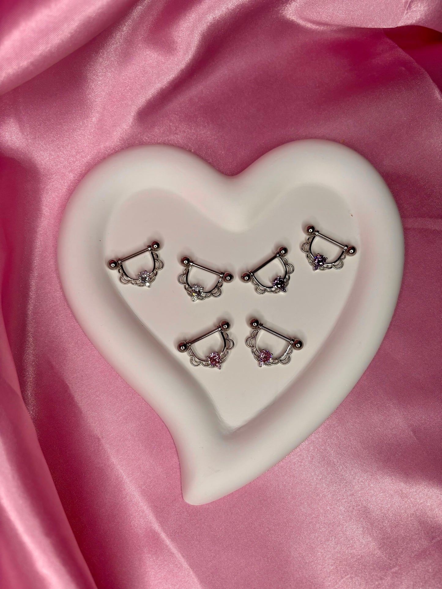Diamond nipple ring