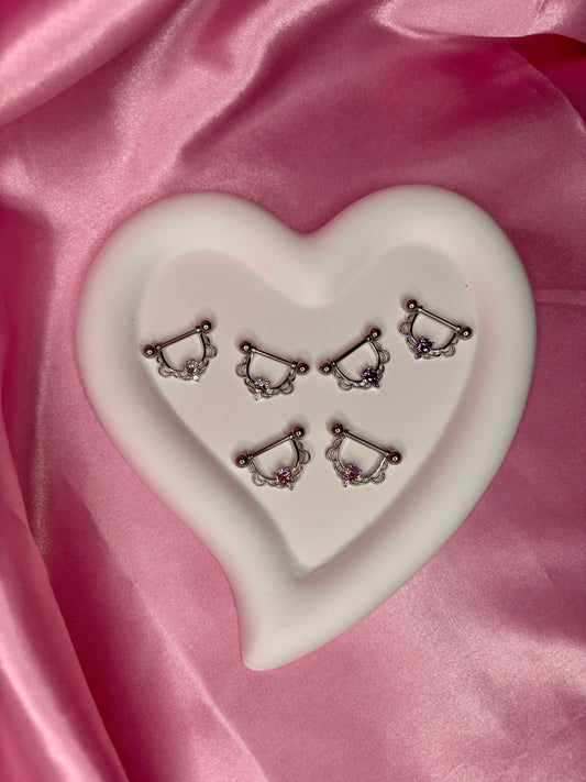 Diamond nipple ring