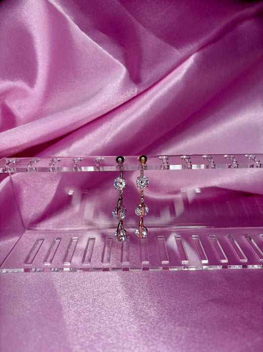 Diamond belly ring