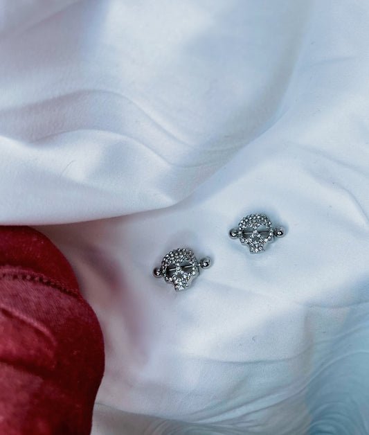 Skull nipple ring