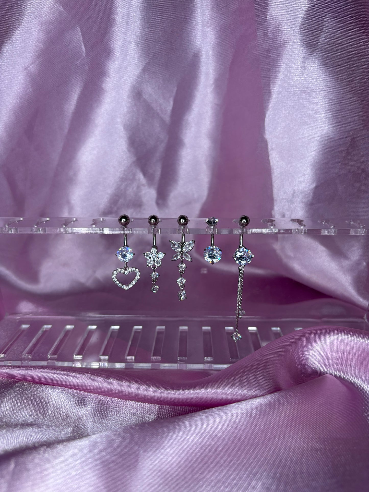 Silver belly rings