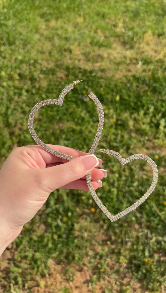 Large heart hoops